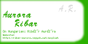 aurora ribar business card